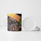 Australia New Zealand Personalised Ceramic Mug Maori Aboriginal Art Style - Aussie Hoodie