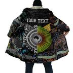 Australia New Zealand Personalised Cloak Maori Aboriginal Art Style - Aussie Hoodie