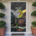 Australia New Zealand Personalised Door Cover Maori Aboriginal Art Style - Aussie Hoodie