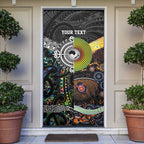 Australia New Zealand Personalised Door Cover Maori Aboriginal Art Style - Aussie Hoodie