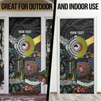 Australia New Zealand Personalised Door Cover Maori Aboriginal Art Style - Aussie Hoodie