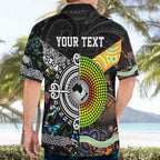 New Zealand and Australia Hawaiian Shirt Maori Mix Aboriginal Art Style