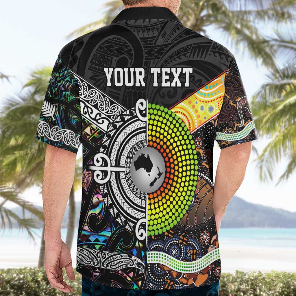 New Zealand and Australia Hawaiian Shirt Maori Mix Aboriginal Art Style
