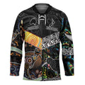 Australia New Zealand Personalised Hockey Jersey Maori Aboriginal Art Style - Aussie Hoodie