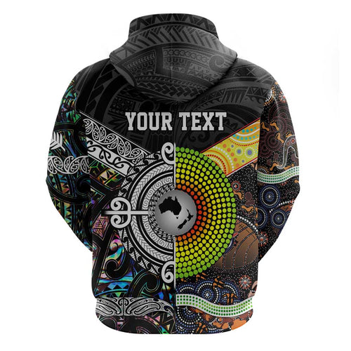 New Zealand and Australia Hoodie Maori Mix Aboriginal Art Style