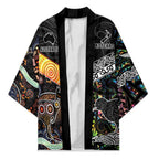 Australia New Zealand Personalised Kimono Maori Aboriginal Art Style - Aussie Hoodie