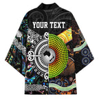 Australia New Zealand Personalised Kimono Maori Aboriginal Art Style - Aussie Hoodie
