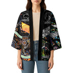 Australia New Zealand Personalised Kimono Maori Aboriginal Art Style - Aussie Hoodie