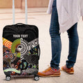 New Zealand and Australia Luggage Cover Maori Mix Aboriginal Art Style