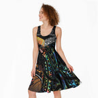 Australia New Zealand Personalised Midi Dress Maori Aboriginal Art Style - Aussie Hoodie
