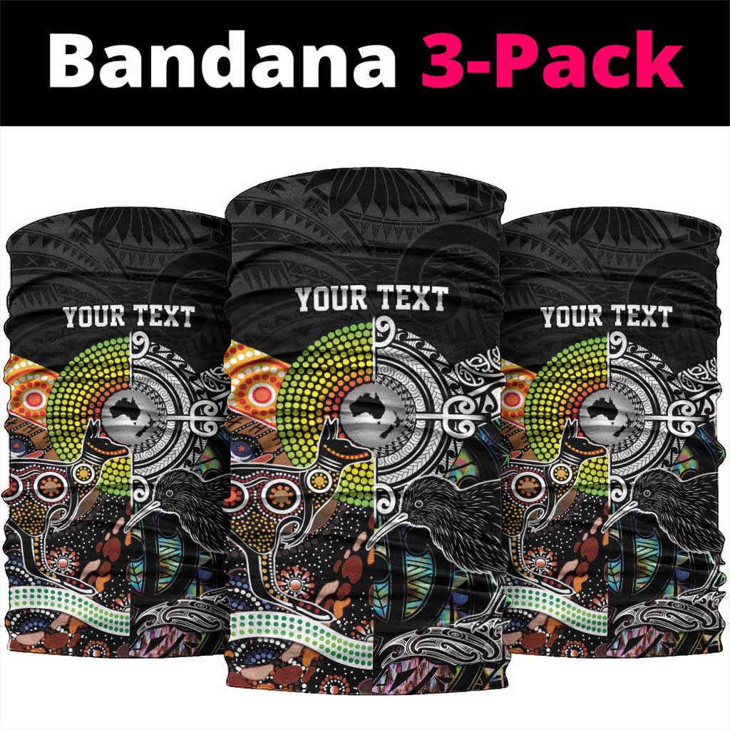 Australia New Zealand Personalised Neck Gaiter Maori Aboriginal Art Style LT9