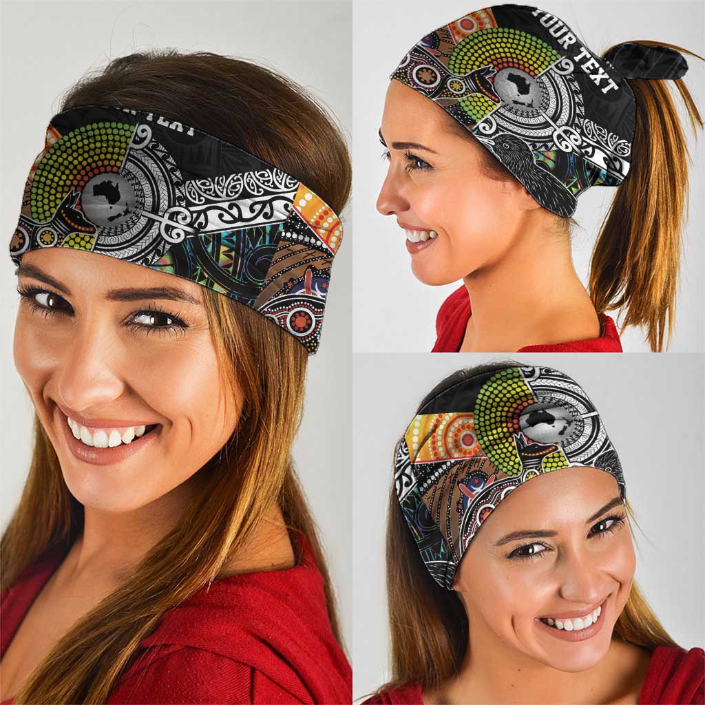 Australia New Zealand Personalised Neck Gaiter Maori Aboriginal Art Style LT9