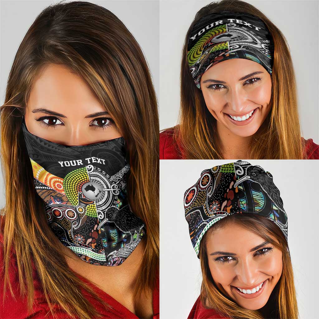 Australia New Zealand Personalised Neck Gaiter Maori Aboriginal Art Style LT9