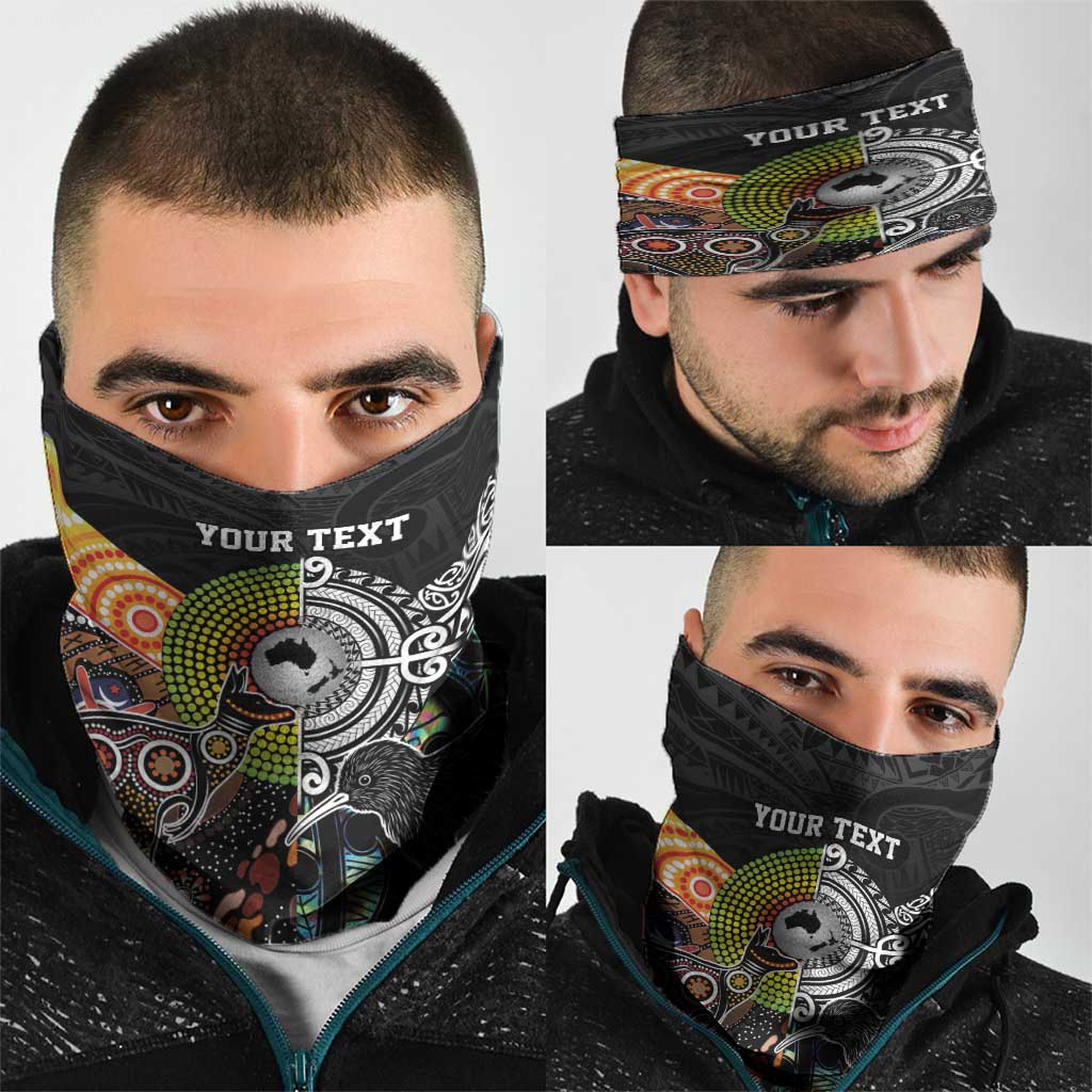 Australia New Zealand Personalised Neck Gaiter Maori Aboriginal Art Style LT9