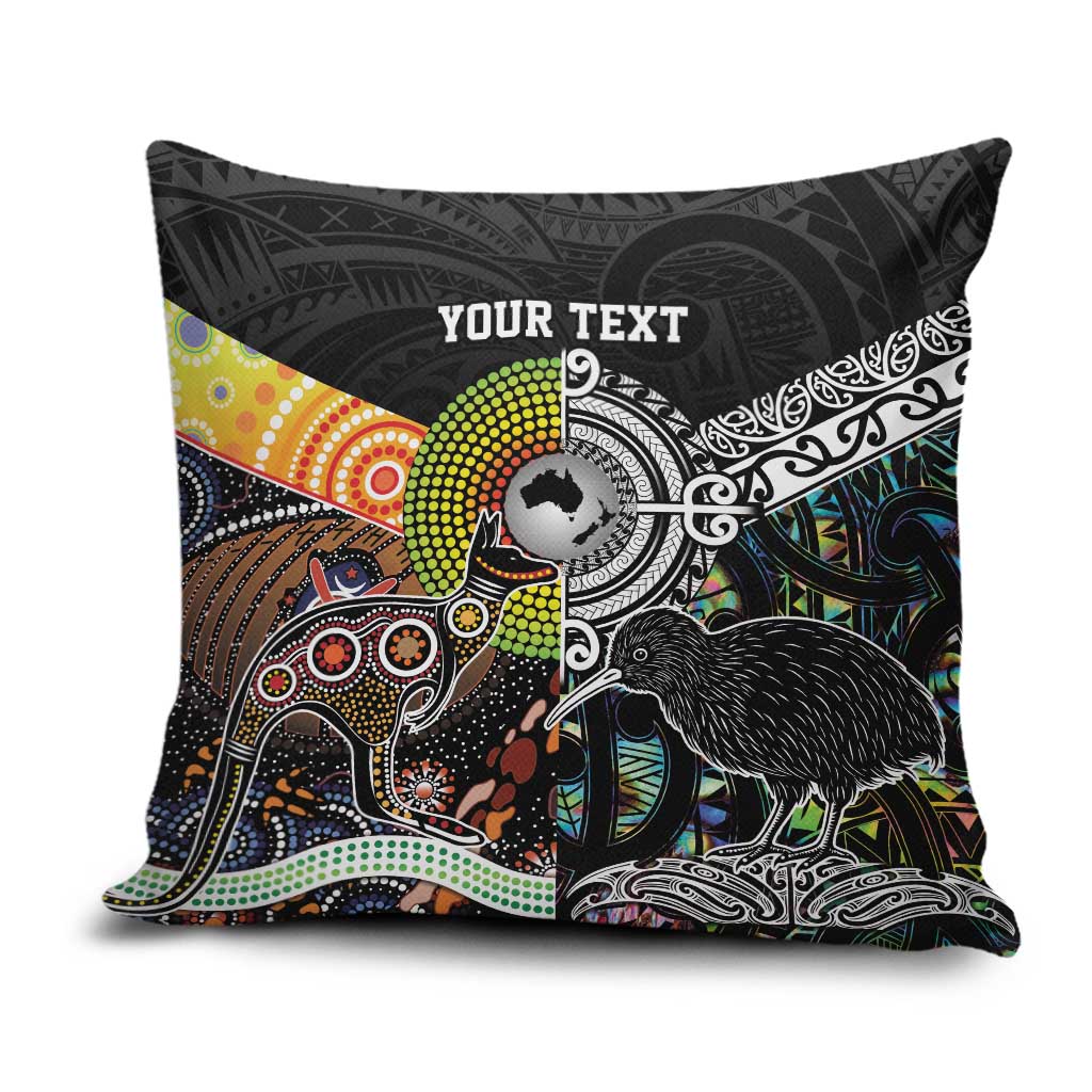 Australia New Zealand Personalised Pillow Cover Maori Aboriginal Art Style - Aussie Hoodie