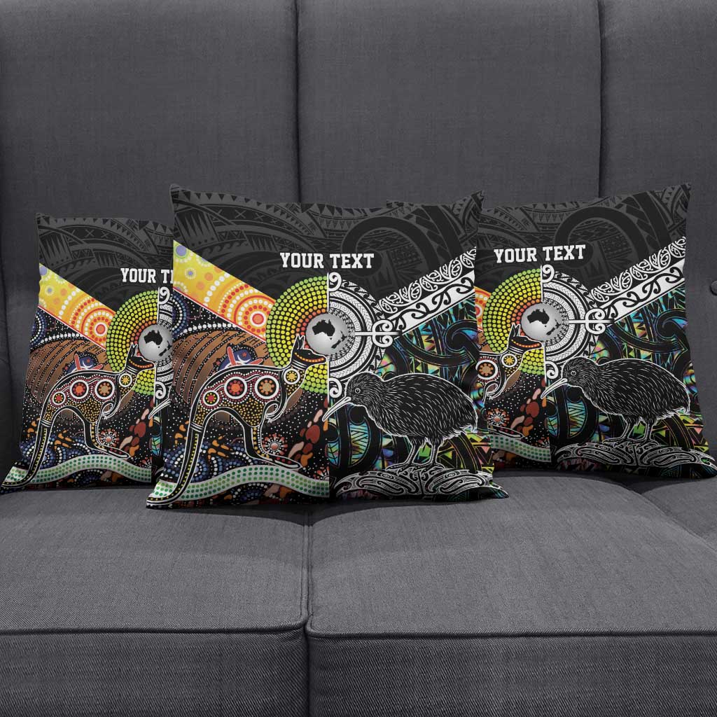 Australia New Zealand Personalised Pillow Cover Maori Aboriginal Art Style - Aussie Hoodie