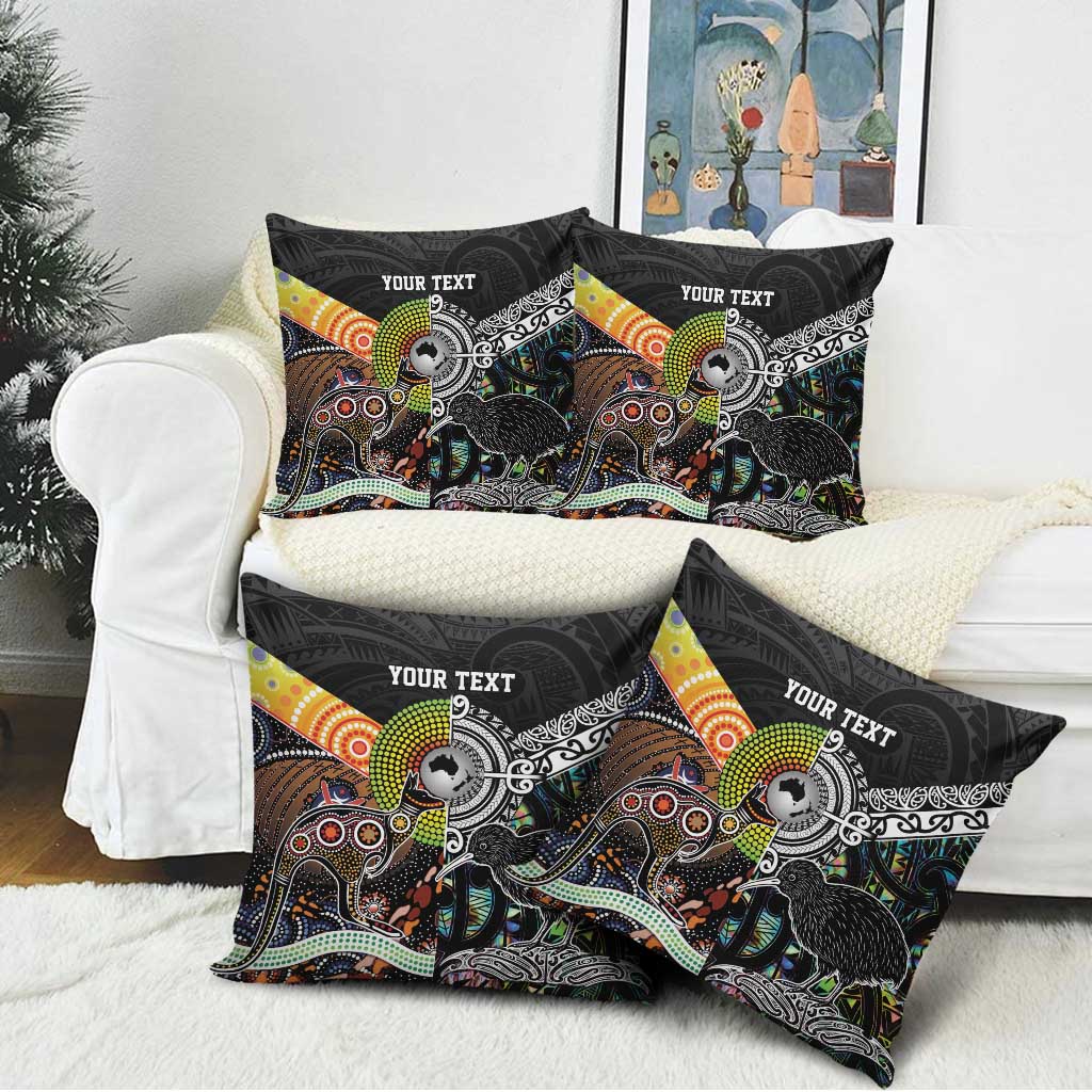 Australia New Zealand Personalised Pillow Cover Maori Aboriginal Art Style - Aussie Hoodie