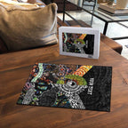 Australia New Zealand Personalised Puzzle Maori Aboriginal Art Style - Aussie Hoodie