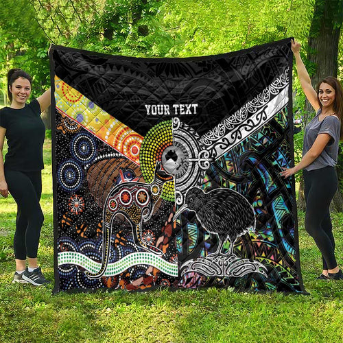 New Zealand and Australia Quilt Maori Mix Aboriginal Art Style