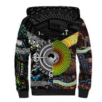 New Zealand and Australia Sherpa Hoodie Maori Mix Aboriginal Art Style