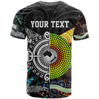 New Zealand and Australia T Shirt Maori Mix Aboriginal Art Style