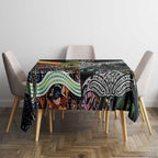 New Zealand and Australia Tablecloth Maori Mix Aboriginal Art Style