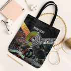 Australia New Zealand Personalised Tote Bag Maori Aboriginal Art Style - Aussie Hoodie
