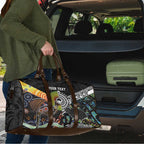 Australia New Zealand Personalised Travel Bag Maori Aboriginal Art Style - Aussie Hoodie