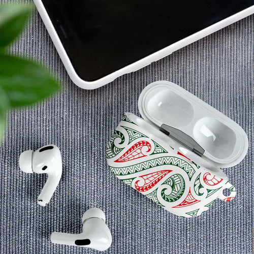 New Zealand Kowhaiwhai Christmas AirPods Case Traditional Maori Koru Pattern - Aussie Hoodie