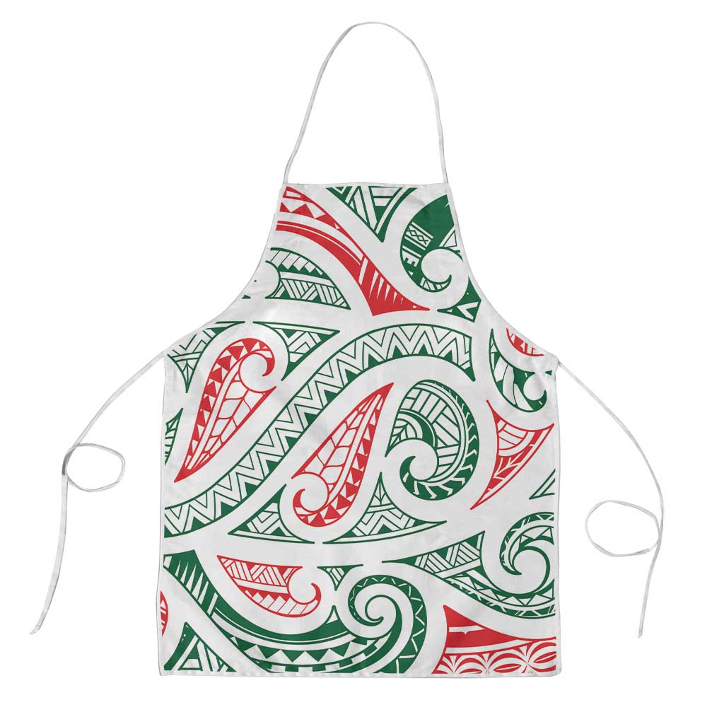 New Zealand Kowhaiwhai Christmas Apron Traditional Maori Koru Pattern - Aussie Hoodie
