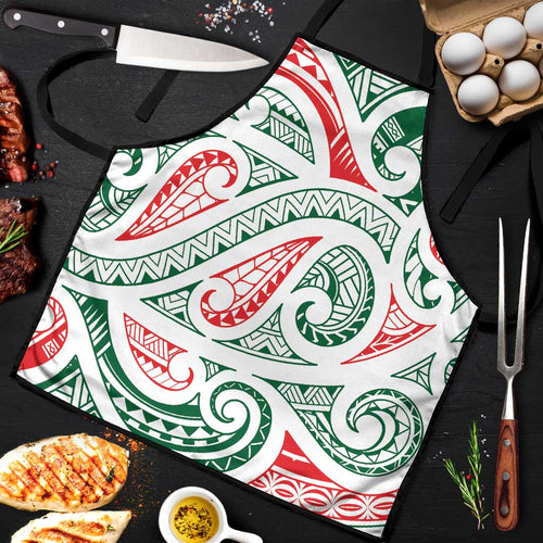 New Zealand Kowhaiwhai Christmas Apron Traditional Maori Koru Pattern - Aussie Hoodie