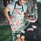 New Zealand Kowhaiwhai Christmas Apron Traditional Maori Koru Pattern - Aussie Hoodie