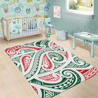 New Zealand Kowhaiwhai Christmas Area Rug Traditional Maori Koru Pattern - Aussie Hoodie