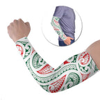 New Zealand Kowhaiwhai Christmas Arm Sleeves Traditional Maori Koru Pattern - Aussie Hoodie