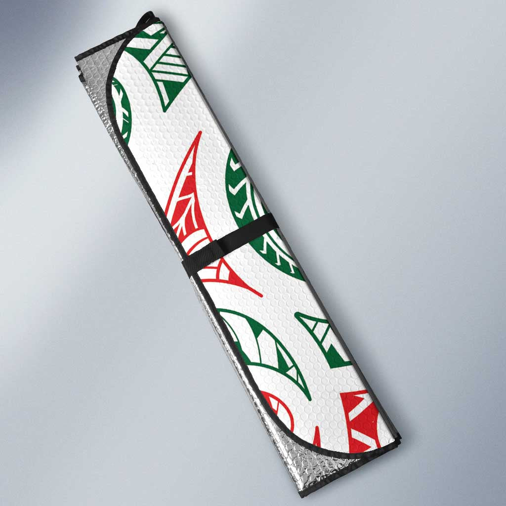 New Zealand Kowhaiwhai Christmas Auto Sun Shade Traditional Maori Koru Pattern - Aussie Hoodie
