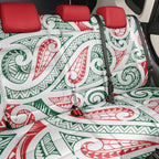New Zealand Kowhaiwhai Christmas Back Car Seat Cover Traditional Maori Koru Pattern - Aussie Hoodie