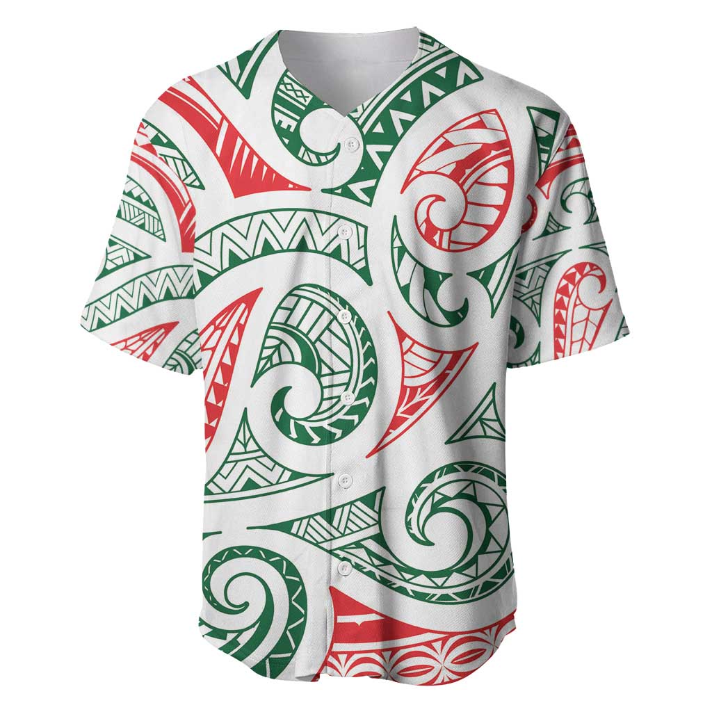 New Zealand Kowhaiwhai Christmas Baseball Jersey Traditional Maori Koru Pattern - Aussie Hoodie