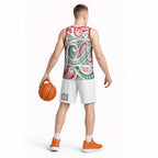 New Zealand Kowhaiwhai Christmas Basketball Jersey Traditional Maori Koru Pattern - Aussie Hoodie