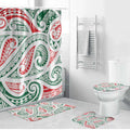 New Zealand Kowhaiwhai Christmas Bathroom Set Traditional Maori Koru Pattern - Aussie Hoodie