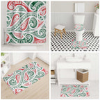 New Zealand Kowhaiwhai Christmas Bathroom Set Traditional Maori Koru Pattern - Aussie Hoodie