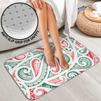 New Zealand Kowhaiwhai Christmas Bathroom Set Traditional Maori Koru Pattern - Aussie Hoodie
