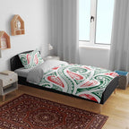New Zealand Kowhaiwhai Christmas Bedding Set Traditional Maori Koru Pattern - Aussie Hoodie