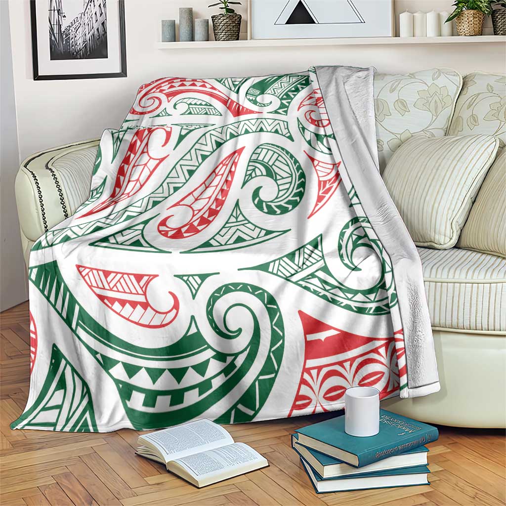 New Zealand Kowhaiwhai Christmas Blanket Traditional Maori Koru Pattern - Aussie Hoodie