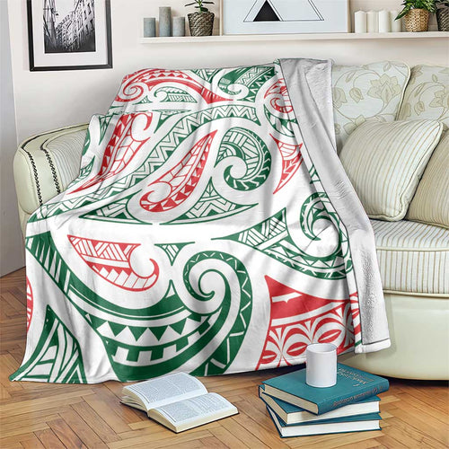 New Zealand Kowhaiwhai Christmas Blanket Traditional Maori Koru Pattern - Aussie Hoodie