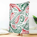 New Zealand Kowhaiwhai Christmas Blanket Traditional Maori Koru Pattern - Aussie Hoodie