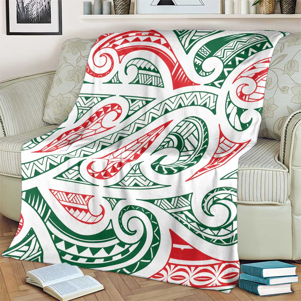 New Zealand Kowhaiwhai Christmas Blanket Traditional Maori Koru Pattern - Aussie Hoodie