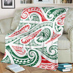 New Zealand Kowhaiwhai Christmas Blanket Traditional Maori Koru Pattern - Aussie Hoodie