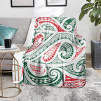 New Zealand Kowhaiwhai Christmas Blanket Traditional Maori Koru Pattern - Aussie Hoodie