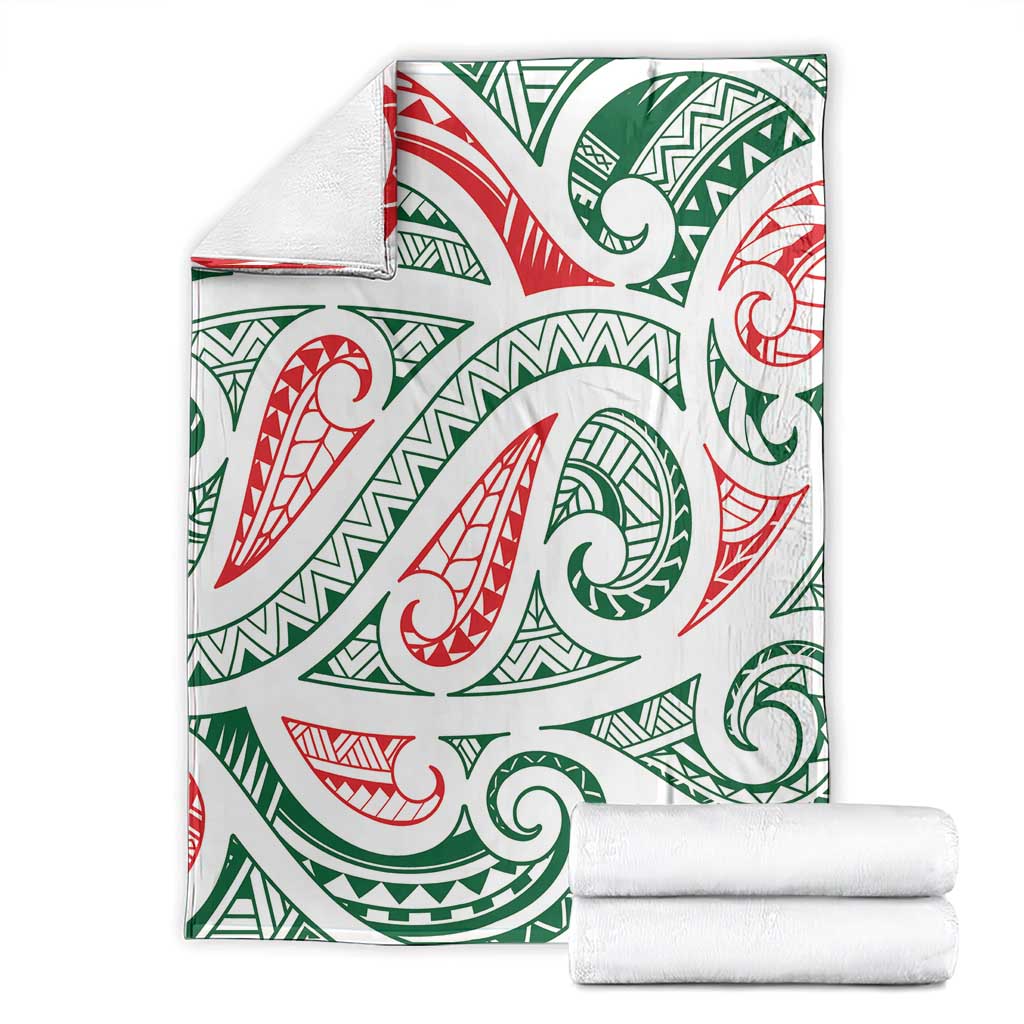 New Zealand Kowhaiwhai Christmas Blanket Traditional Maori Koru Pattern - Aussie Hoodie