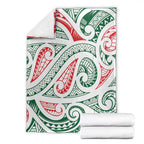 New Zealand Kowhaiwhai Christmas Blanket Traditional Maori Koru Pattern - Aussie Hoodie